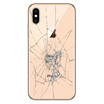 Oprava zadného krytu iPhone XS - iba sklo - zlato