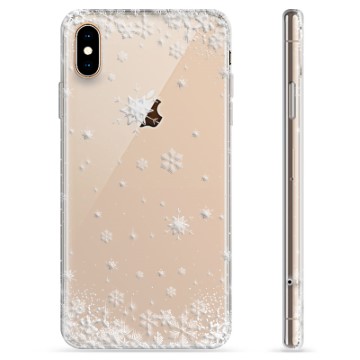 iPhone X / iPhone XS puzdro TPU - Snehové vločky