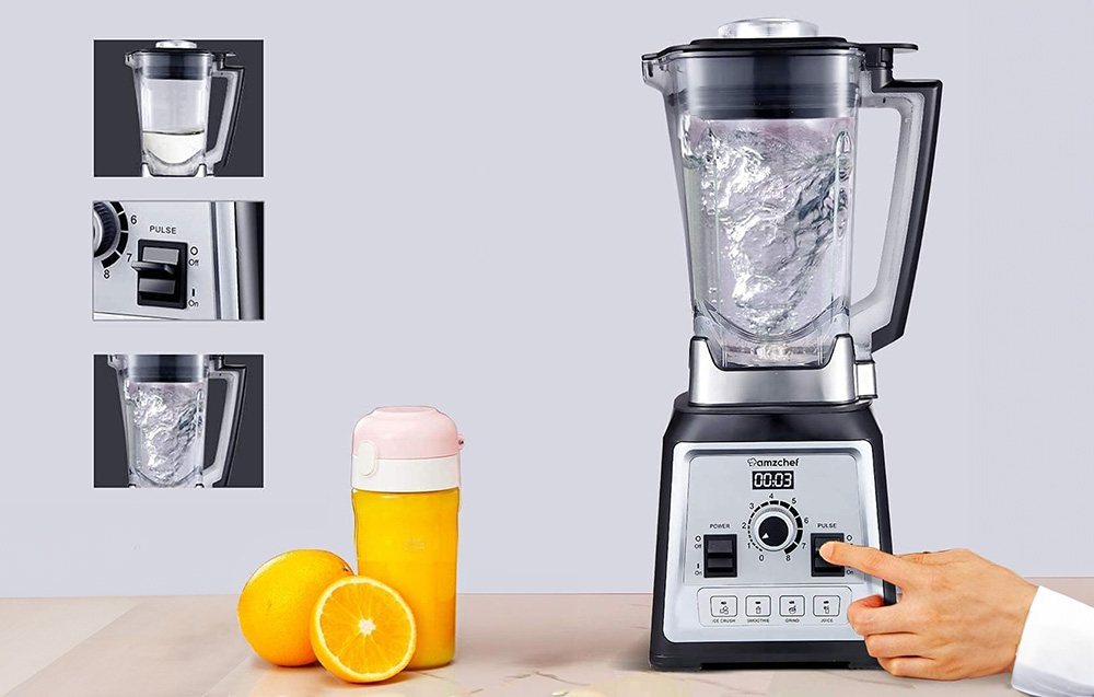 Amzchef 8088-GA Blender / Smothie Maker - 2000W, 2l - Grey