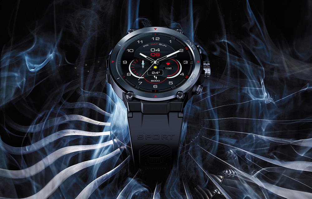 Zeblaze Stratos 2 Water-Resistant Smartwatch - Black