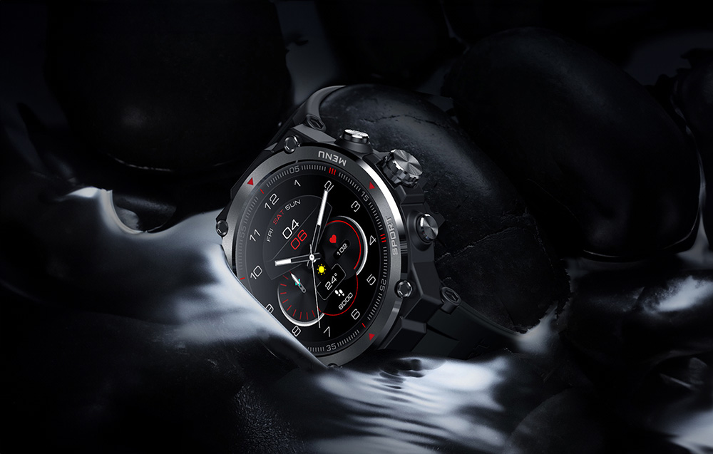 Zeblaze Stratos 2 Water-Resistant Smartwatch - Black